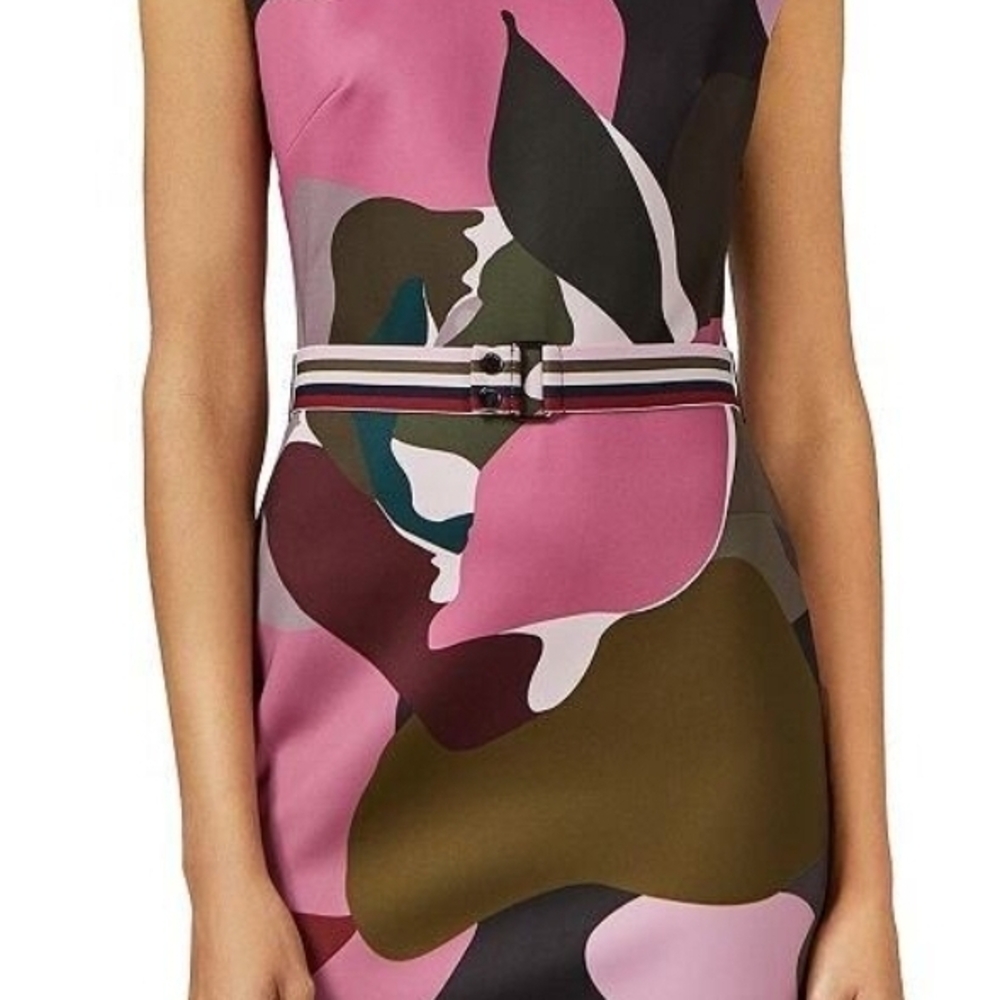 Floral Pink and Green Women's Dress